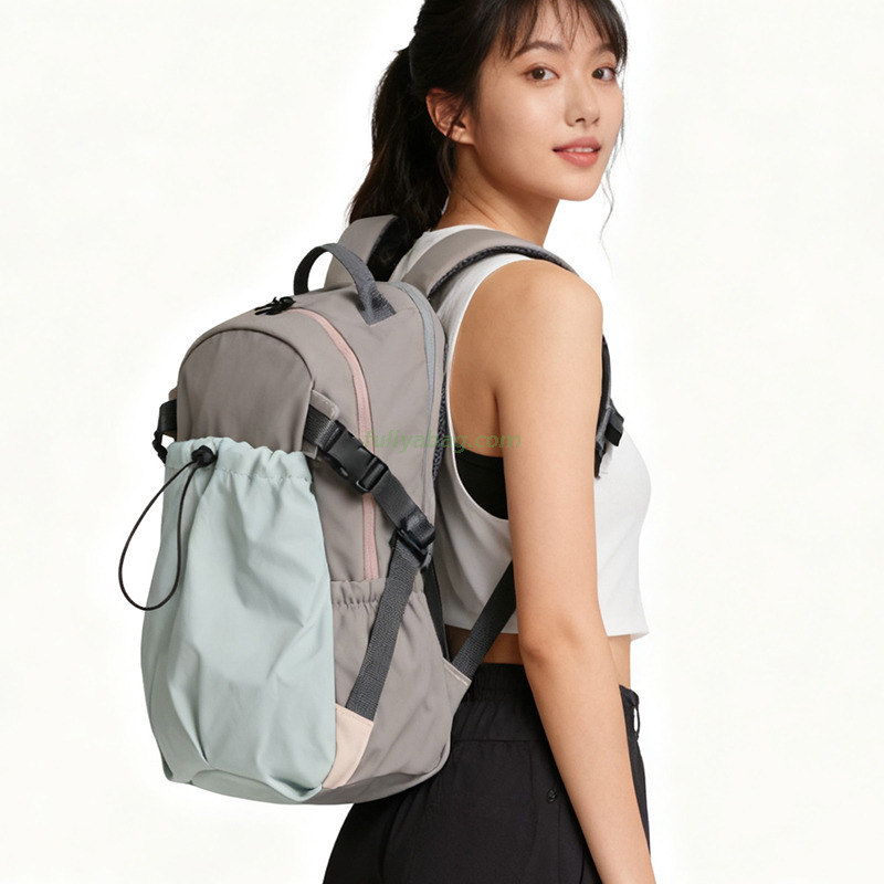 Custom Casual Nylon Light Hiking Backpack Junior High College Students' Large Capacity Schoolbag Simple Sports Backpack