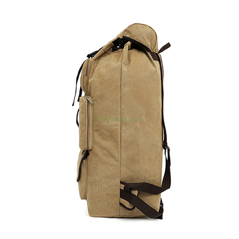 110 L Oversized Capacity Hike Backpack Durable Canvas Tactical Outdoor Travel Trekking Camping Youth Hiking Backpack