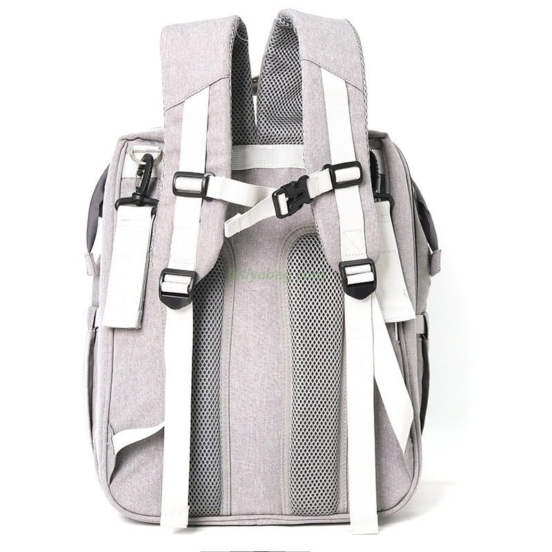 Wholesale Baby Mummy Diaper Bag USB Charging Port Portable Outting Women Backpack Folding Bed Mommy Bag