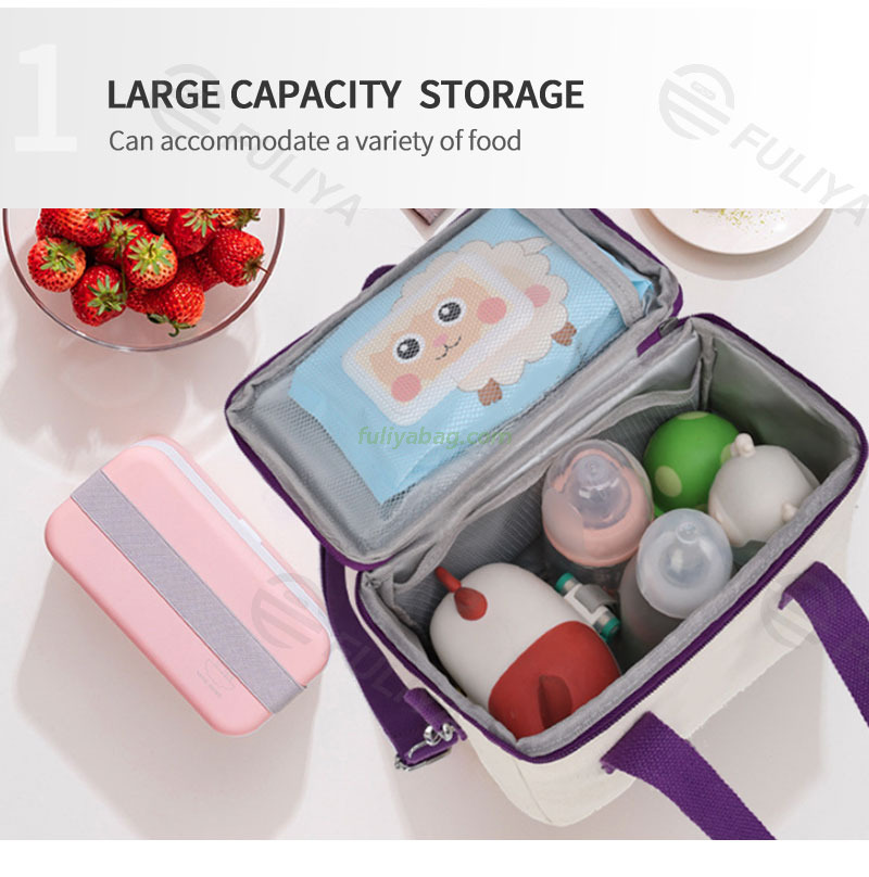Reusable Adults Men Women Lunch Box Waterproof Crossbody Tote Insulated Cooler Bag Portable Storage Bag for Mothers