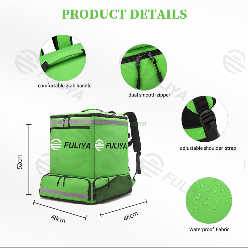 Large Capacity Motorcycle Bicycle Thermal Bag Insulated Grab Food Special Pizza Cake Isothermal Bag for Food Delivery