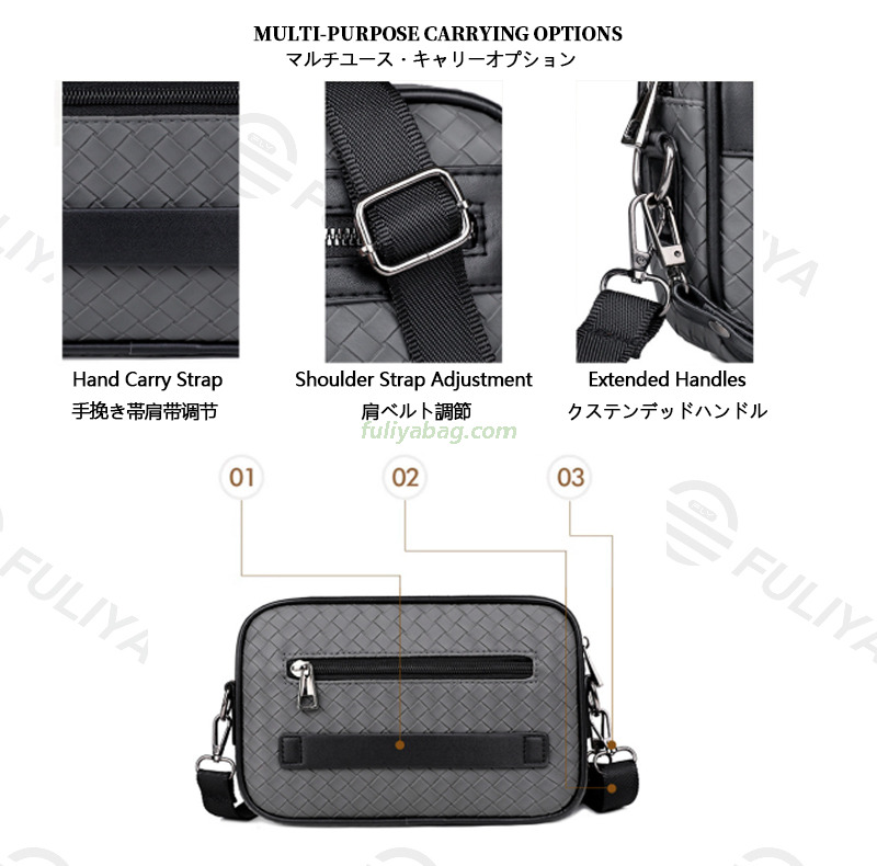Wholesale Men Tote Handbags Casual Woven Single Shoulder Crossbody Bag Business Men Messenger Chest Bag