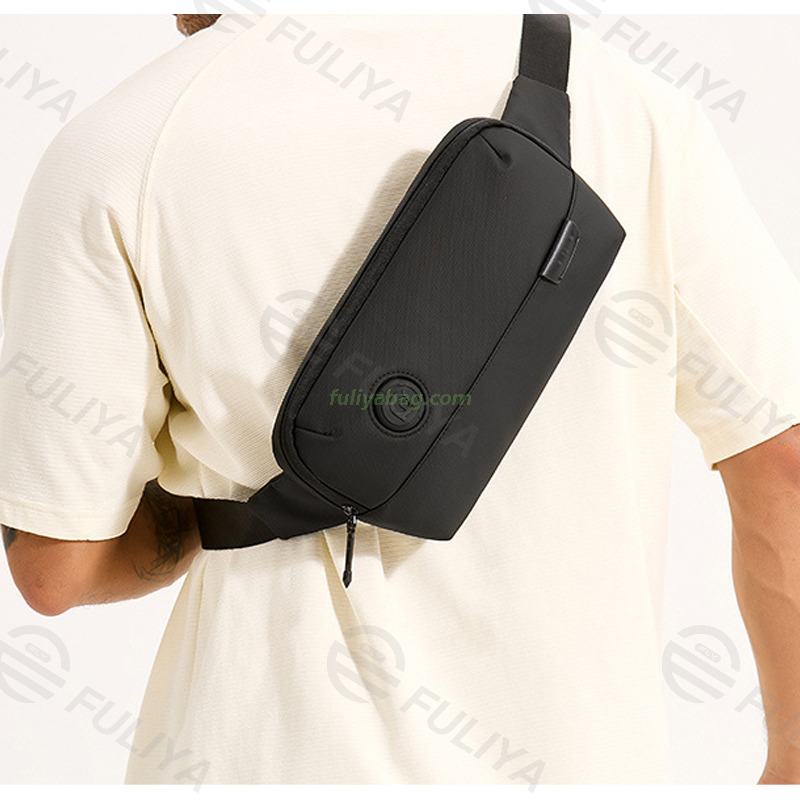 Fashion Custom Logo Waterproof Nylon Shoulder Sling Bag Casual Travel Daypack Crossbody Chest Bag for Men Boys