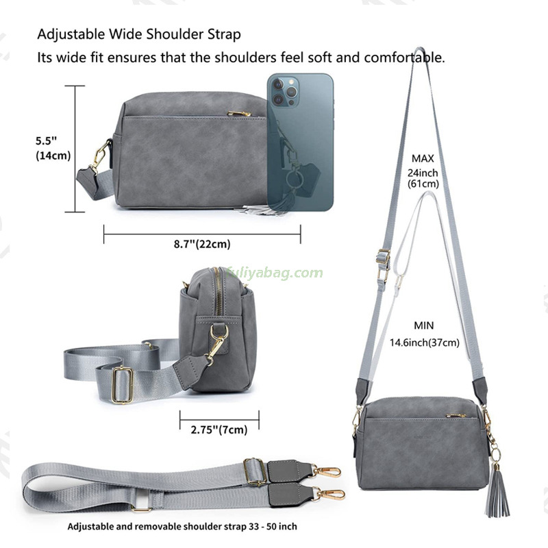 Custom Cell Phone Purse Shoulder Tassels Handbag Wallet Messenger Bag Zip Small Crossbody Bag for Women