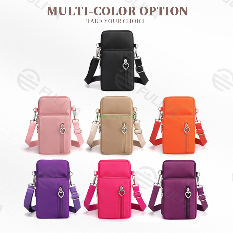 Luxury Fashion Nylon Custom Ladies Single Mobile Phone Bags Waterproof Small Women's Messenger Crossbody Bag