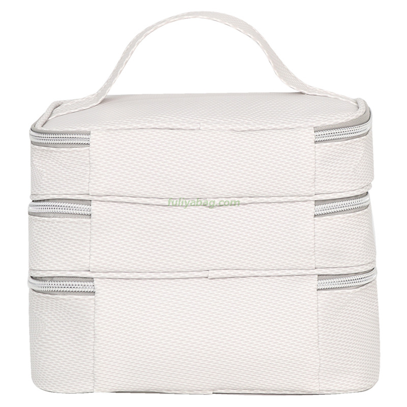 Custom Wholesale Travel Makeup Case Organizer Bag Portable Toiletries Skin Care Jewelry Storage Zipper Cosmetic Bags