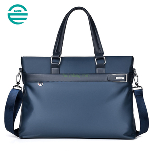 Custom Men's Business Handbag Black Blue Waterproof Oxford Carrying Case Protective Computer Bag 17.3 Inch Laptop Bag