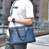 Custom Men's Business Handbag Black Blue Waterproof Oxford Carrying Case Protective Computer Bag 17.3 Inch Laptop Bag