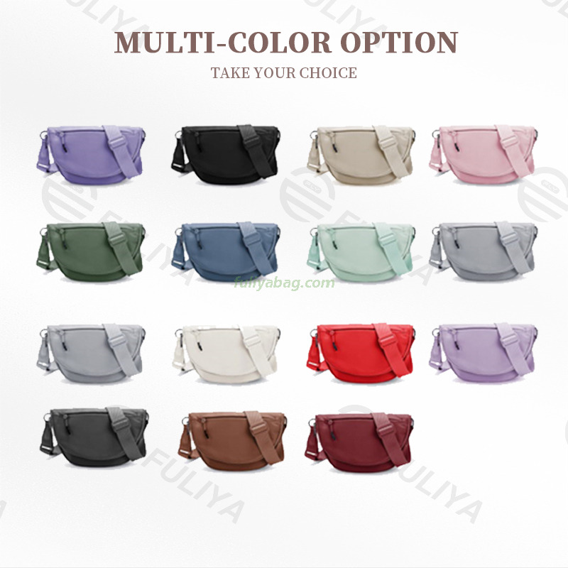 Wholesale Polyester Fibre Foldable Daily Casual Large Capacity Fanny Pack Belt Bag Outdoor Sport Cross body Bag