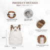 Custom Fashionable School Travel Bag Soft Texture Logo Pattern Ladies Girls Schoolbag Casual Women's Backpack