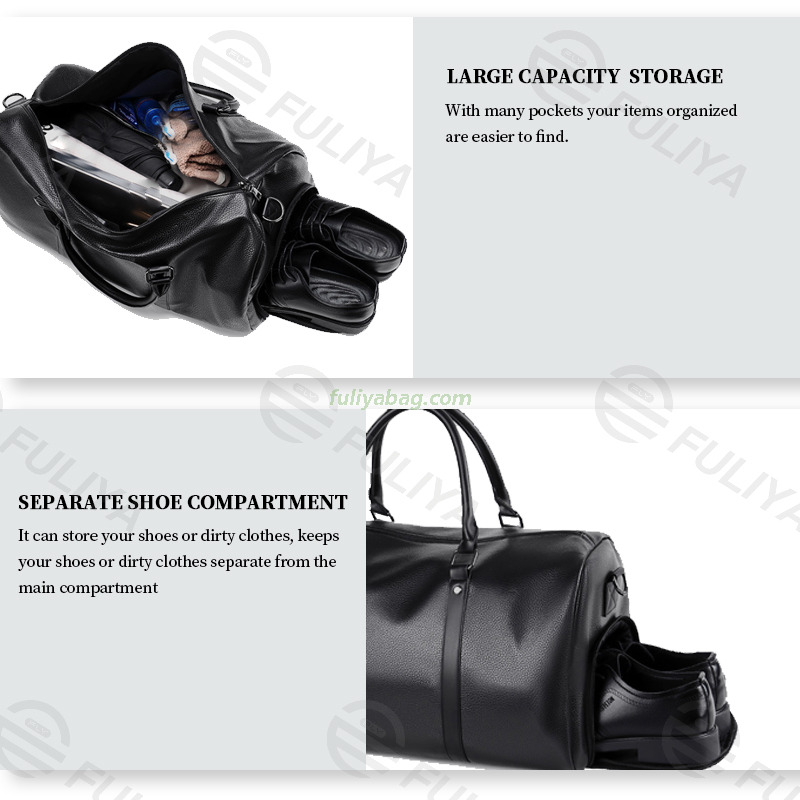 Custom Printed Sport Hand Carry Waterproof Large Luggage Gym Short Distance Trips Tote Bag Leather Duffle Travel Bag
