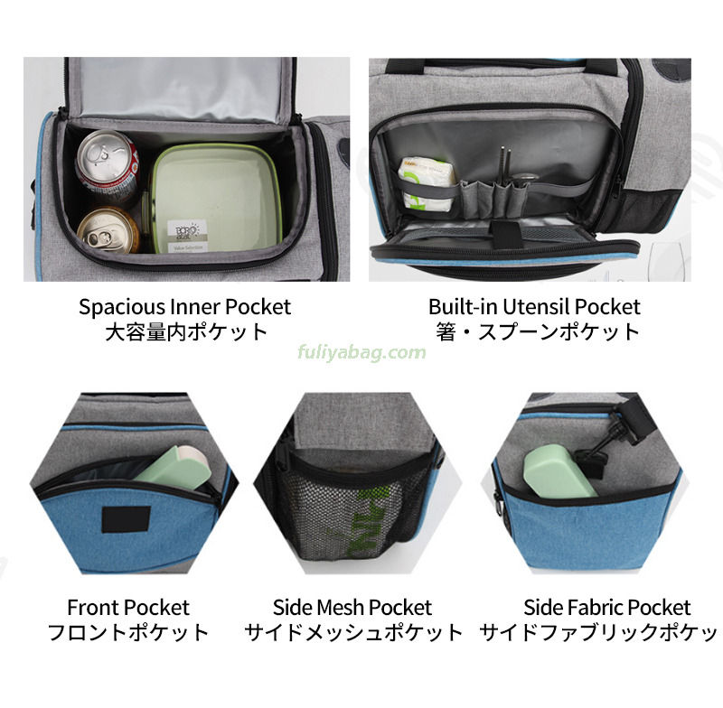 Custom Wholesale Multi-Function EVA Lunch Box Carrier Thermal Insulated Bag Wine Cooler Bag For Picnic Office Gift
