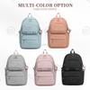 Customized Logo Lightweight Nylon Student Backpack Waterproof Large Capacity Beautiful Girls Pink School Bag