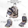 Custom Printed Large Capacity Waterproof SchoolBag Multi Layer Business Leisure 4 Wheeled Travel Laptop Trolley Backpack