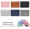 Custom Logo Smooth Leather Portable Protective Laptop Cover Notebook Computer Stand Flip Laptop Sleeve Case for Mackbook