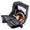 High Capacity Business Backpack Fashion Design Waterproof Zipper Closure Leather Reflective Strip Men's Laptop Backpack