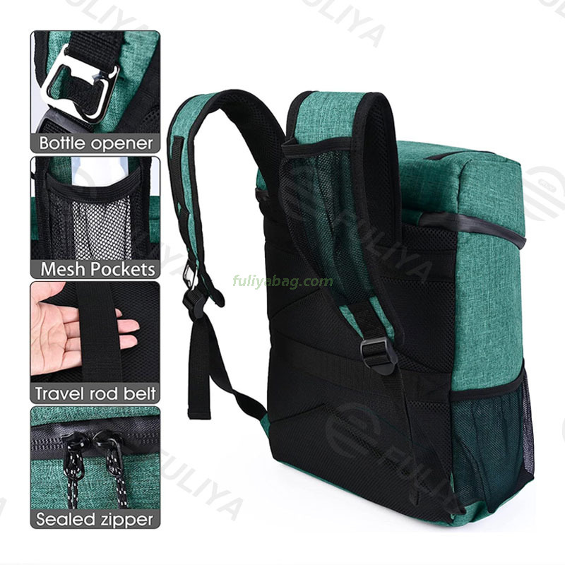 Wholesale Hiking Camping Beach Large Capacity Insulated Oxford Back Pack Custom Soft Cooler Bag Backpack for Beverages