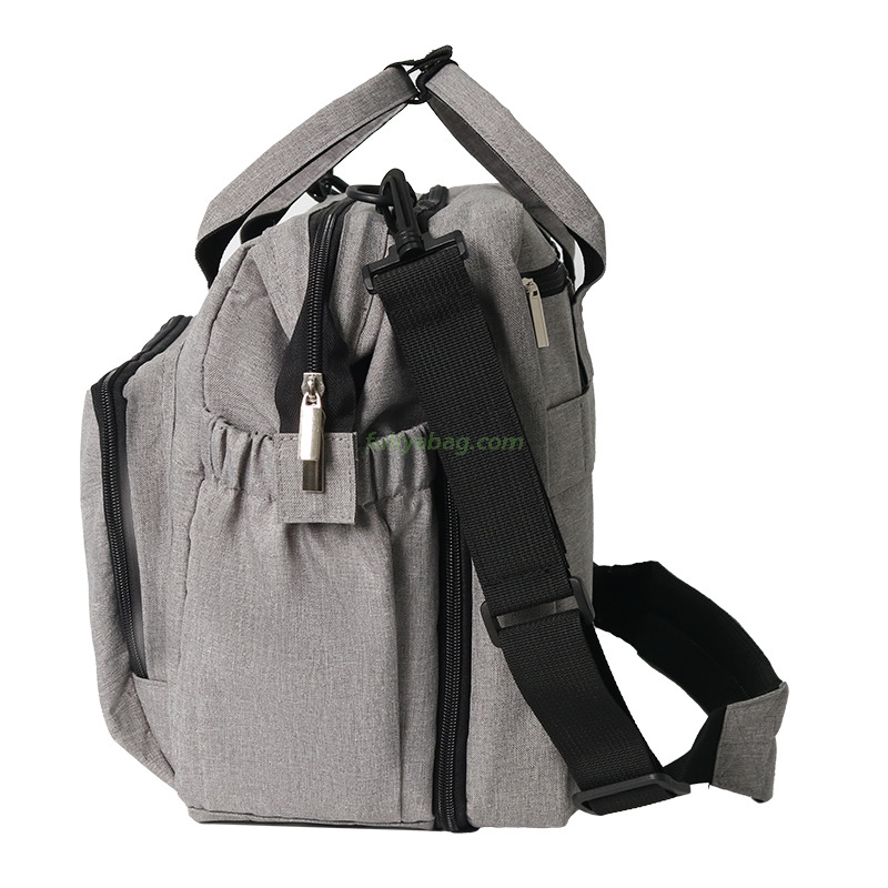 Luxury Big Capacity Foldable Diaper Bags Mummy Baby Bag Tote Travel 3 in 1 Portable Diaper Bag with Bassinet
