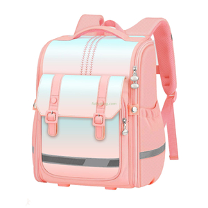 High End Girls Boys Kids Gradient Colors Waterproof Large Capacity Primary School Schoolbag Backpack for 1-6 Grades