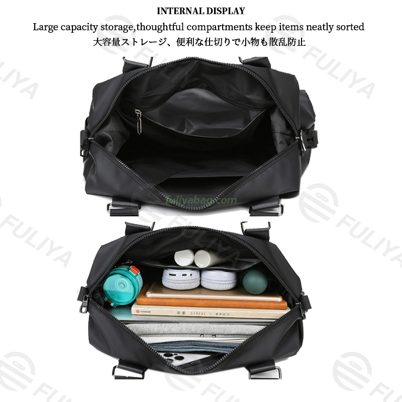 Luxury Men's Large Capacity Business PU Duffel Bag Fitness Waterproof Outdoor Travel Gym Bag With Shoes Compartment