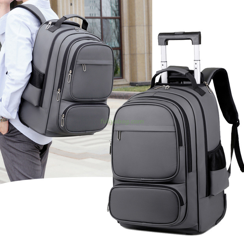15.6 Inch Waterproof School Business Travel Suitcase Wheels Trolley Backpack Anti Theft Smart Mens Laptop Backpack