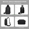 New Custom Business Casual Fashion College Student Commute Crossbody Bag Hard Motorcycle Men's Chest Bag