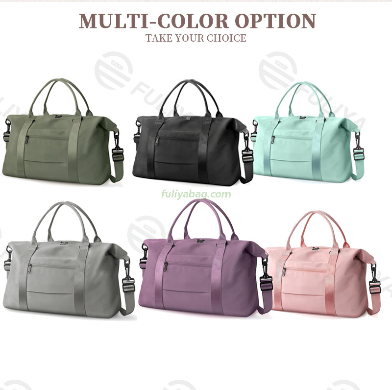 Waterproof Nylon Weekender Bag Carry On Tote Sport Gym Bags Travel Essentials Duffle Luggage Bag for Women Men