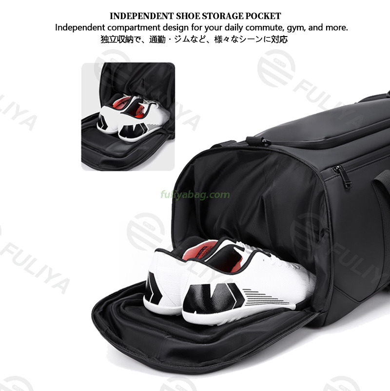 Custom Unisex Large Capacity Hand Carry Travel Luggage Bag Shoes Compartment Waterproof Sports Fitness Gym Duffel Bag