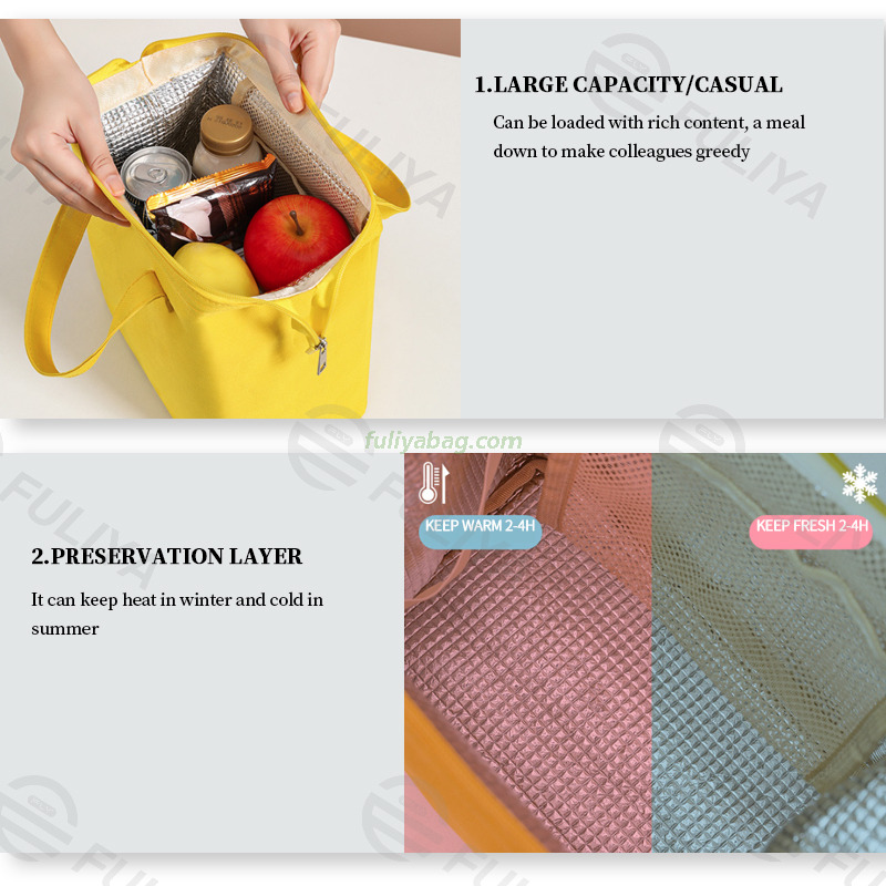 Portable Macaron Large Organizer Pouch Keep Food Fresh Thermal Bento Bag Lunch Coolers Bags and Insulated Bags