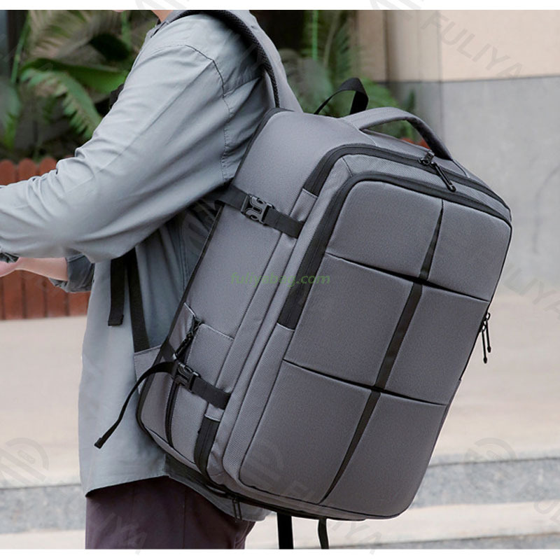 Factory Custom Nylon School Bag Pack Casual Carry On Laptop Compartment Business Travel Backpack for Men