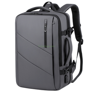 Extra Large Capacity Durable Waterproof Oxford Expandable 16inch Business Travel USB Portable Backpack Laptop Bag for Men