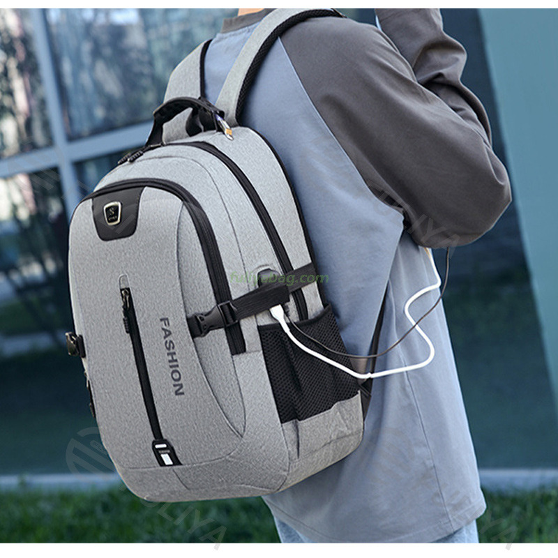 Custom Logo Oxford Student Backpack Portable Hiking Business Waterproof Travel Sports Laptop Backpack With USB Charging