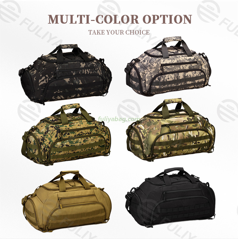 Customized 35L Multi-Function Waterproof Outdoor Camping Travel Gym Sport Tactical Duffle Bag Tactical Backpack For Men