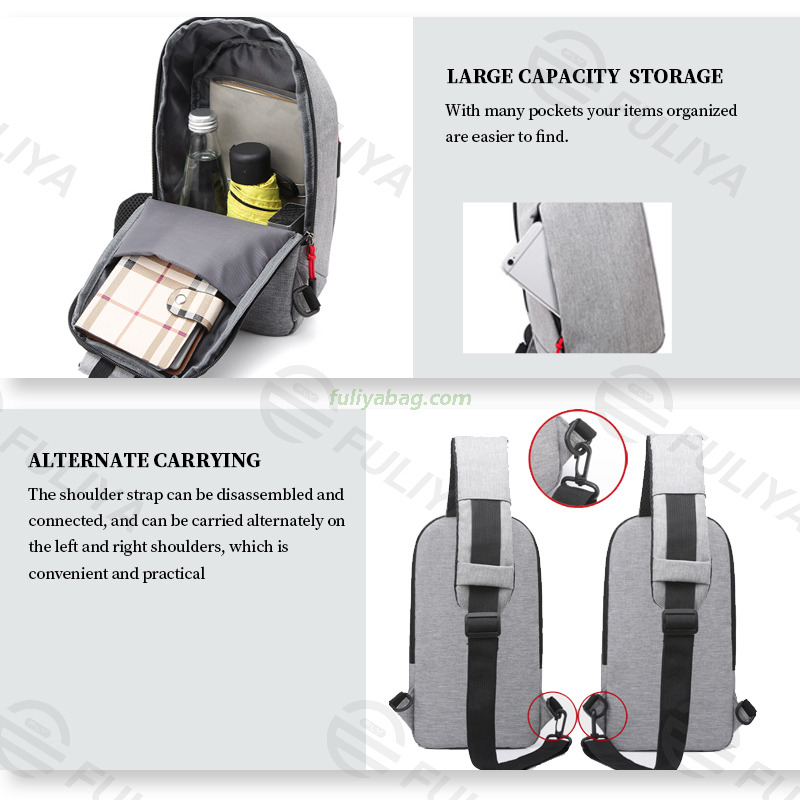New Fashion Custom Outside Riding Sport Men's Chest Bags Luxury Sling Shoulder Crossbody Bag for Men Women