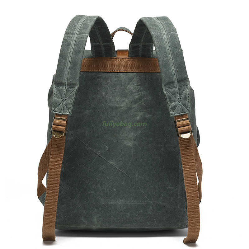 Custom Vintage Large Capacity Student Rucksack Waterproof Canvas Outdoor Daypack Sports Travel Hiking Backpack
