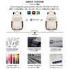 Custom Waterproof Large Capacity College Student Laptop Casual Daypack Stylish High School Backpack for Teen Boys Girls