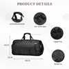 Men Women Adjustable Strap Sport Gym Bag Overnight Bag Waterproof Travel Duffle Bag with Shoes Compartment