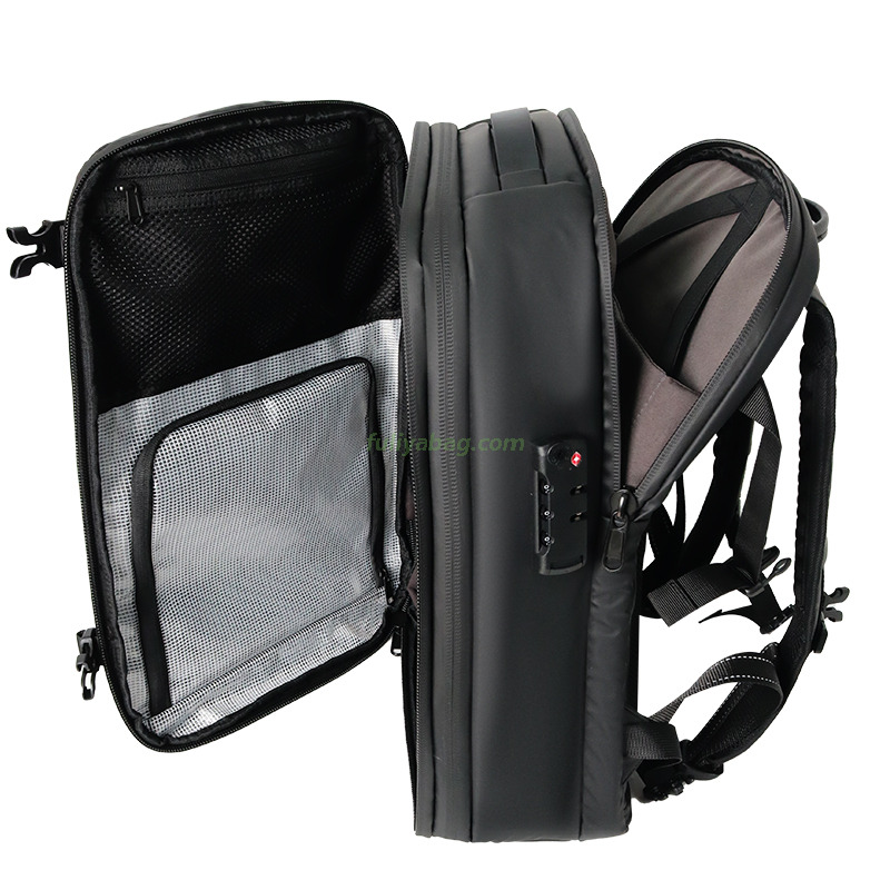 Luxury Business Anti Theft Waterproof Expandable Laptop Travel Backpack Men Outdoors Vacuum Compression Backpack