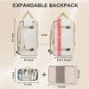 Custom Waterproof Men Women Expandable Flight Approved USB Backpack Shoes Compartment Business Travel Laptop Backpack