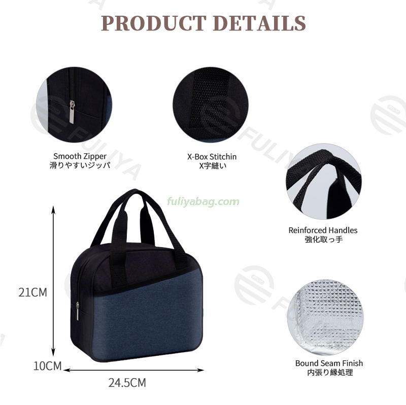 Custom Waterproof Children School Office Lunch Box Cooler Tote Bag Portable Insulated Lunch Bag for School Kids Adults