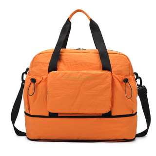 Custom Printed Logo Waterproof Carry on Duffle Fitness Bag Workout Travel Bag Foldable Expandable Duffel Gym Bag