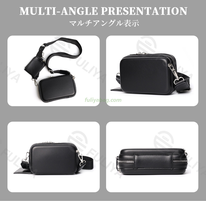 Fashion Custom Waterproof Small Pu Leather Crossbody Sling Shoulder Bag Men Outdoor Portable Messenger Bag With Wallet