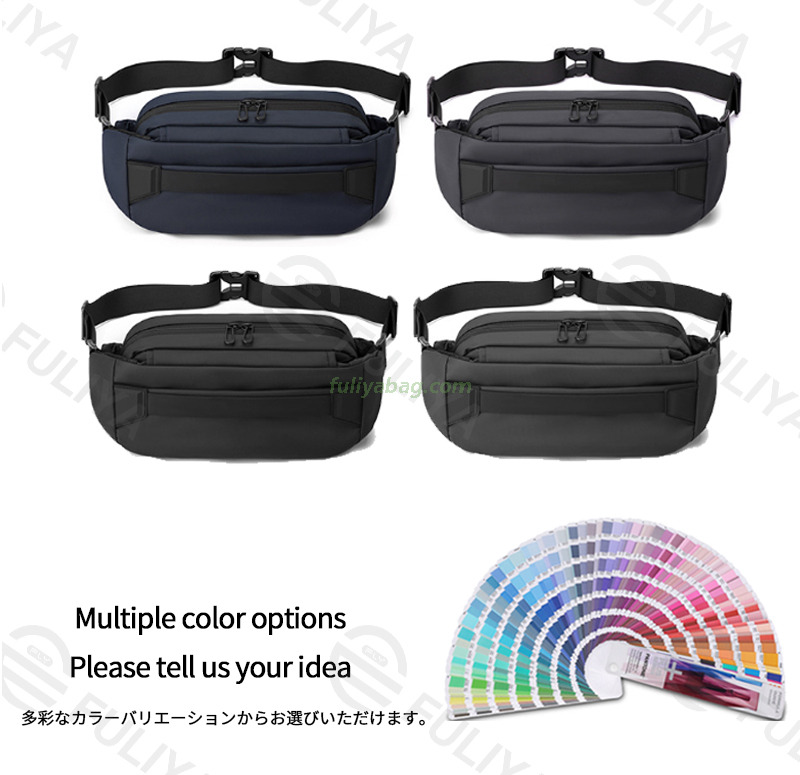 Custom Logo Color Simple Leisure Messenger Bag Waterproof Sport Fitness Travel Fanny Pack Crossbody Shoulder Waist Bags