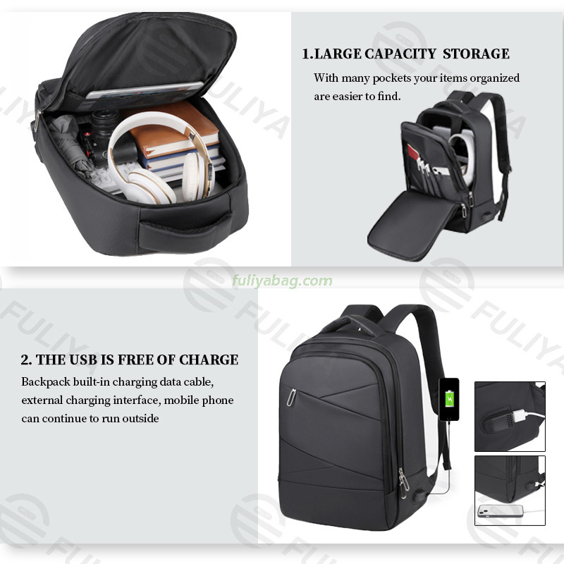 Wholesale Unisex Waterproof Casual Business Travel School Backpacks Men’s Laptop Backpacks With Usb Charging